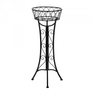 Summerfield 10018744 Black Iron Plant Stand With Basket