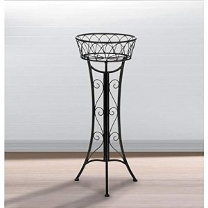 Summerfield 10018744 Black Iron Plant Stand With Basket