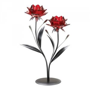 Gallery 10018779 Beautiful Red Flowers Candleholder