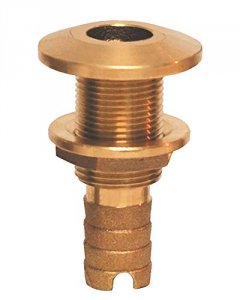 Groco HTH-1000 Bronze Hose Barb Thru-hull Fitting - 1