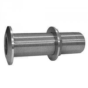 Groco THXL-1000-WS 1 Stainless Steel Extra Long Thru-hull Fitting Wnut