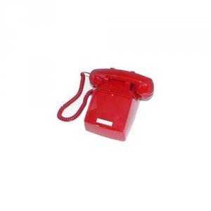 Cortelco ITT-2500NDL-RD Itt-2500ndl-rd 250047-vba-ndl Red Desk No Dial