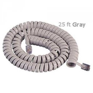 Cablesys 2500GR Telephone Handset Cord With Dolphin Gray Cable With 1.