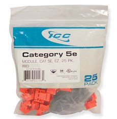 Cablesys ICC-CAT5JKPK-RD Icc Icc-cat5jkpk-rd Ic107e5crd - 25pk Cat5 Ja