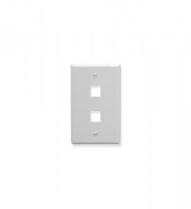 Cablesys ICC-IC107LF2WH Icc Icc-ic107lf2wh Faceplate, Oversized, 2-por