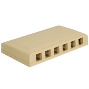 Cablesys IC108SB6IV Surface Mount Box  Elite  6-port  Ivory