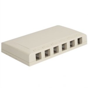 Cablesys IC108SB6WH Surface Mount Box  Elite  6-port  White