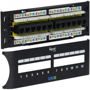 Cablesys ICC-ICMPP12F6E Icc Icc-icmpp12f6e Patch Panel, Cat 6 Front, 1