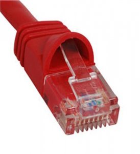 Cablesys ICPCSJ01RD Patch Cord  Cat 5e  Molded Boot  1 Ft  Red