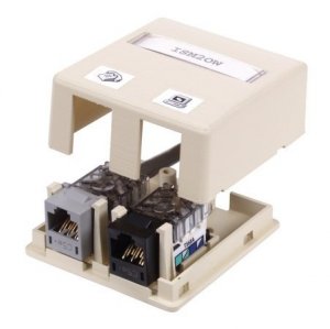 Hubbell ISB2OW Istation Surface Mount Box  2 Port  Office White