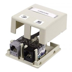 Hubbell ISB2OWP Istation Surface Mount Box  4 Port  Plenum  Office Whi