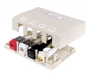 Hubbell ISB4OW Istation Surface Mount Box 4 Port Office White