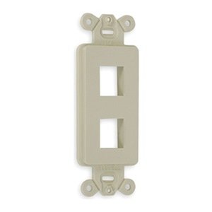 Hubbell ISF2EI Decorator Outlet Frame  2 Port  Electric Ivory