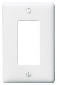 Hubbell NP26W Wallplate  Nylon  1-gang  1) Decorator  White