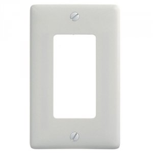 Hubbell NP26W Wallplate  Nylon  1-gang  1) Decorator  White