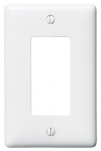 Hubbell NP26W Wallplate  Nylon  1-gang  1) Decorator  White