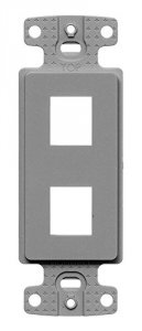 Hubbell NS612GY Netselect Decorator Frame  1 Gang  2 Port  Gray