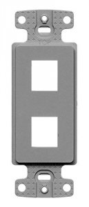 Hubbell NS612GY Netselect Decorator Frame  1 Gang  2 Port  Gray