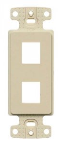 Hubbell NS612I Netselect Decorator Frame  1 Gang  2 Port  Ivory