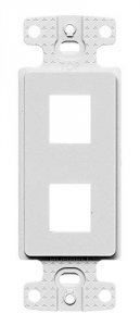 Hubbell NS612W Netselect Decorator Frame  1 Gang  2 Port  White