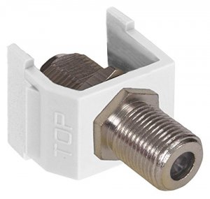 Hubbell NSF70W Netselect F-connector  Nickel  Ff Coupler  White