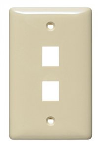 Hubbell NSP12I Multimedia Wall Plate  Standard Size  Rear-loading  1 G