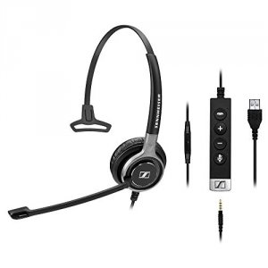 Sennheiser 507254 Monoral Uc Headset With Hook Button, 3.5mm Jack And 