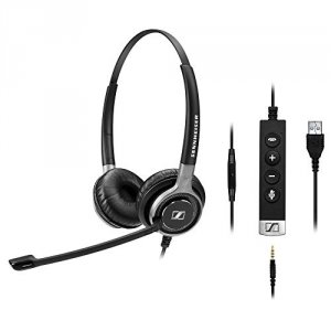 Sennheiser 507257 Binaural Uc Headset With Hook Button, 3.5mm Jack And