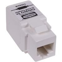 Hubbell SFC5EW Rj-45 Cat 5e Pass-thru Coupler, White