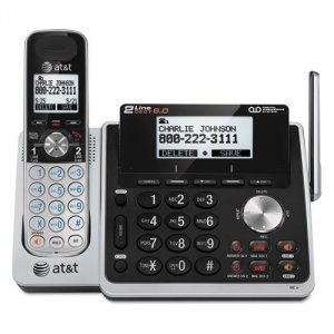 At TL88102 Atamp;t  Dect 6.0 1.90 Ghz Cordless Phone - 2 X Phone Line 