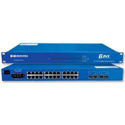 B+b ESWG626-2SFP-T Enet Switch 24-port 10100tx