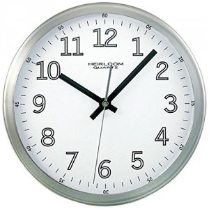 Sima 2253 Round Wall Clock Silver Frame