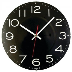 Sima 300BS Rimless Black Wall Clock