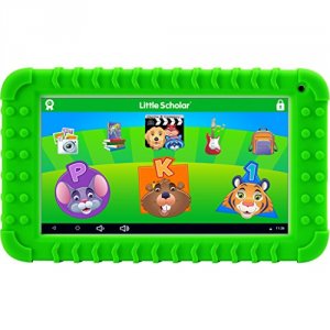 School 08611 Little Scholar 7in Educational  Tablet With Green Bumper