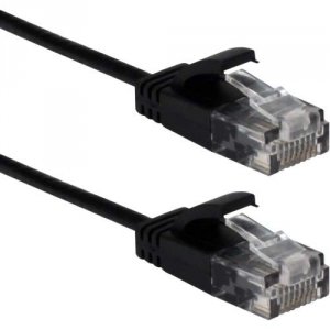 Qvs CC715S-07BK 7ft Cat6 Black Gigabit Ethernet