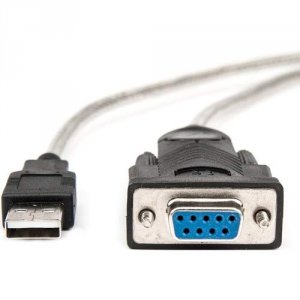 Rocstor Y10C225-B1 5ft Usb To Null Modem Rs232 Db9