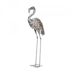 Summerfield 10018786 Galvanized Flamingo Statue