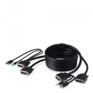 Belkin F1D9014B06 Dual Dvi-d + Usb Ab + Audio Combo Cable  6 Ft