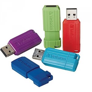 Verbatim 99146 Pinstripe 8gb Usb 2.0 Flash Drive, 5pack ()