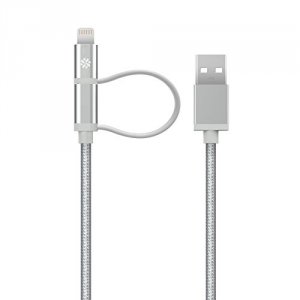 Kanex K8PMU4FPSV Premium Microusblightning Cable Silver