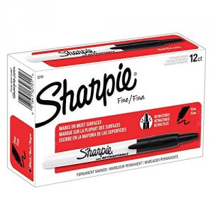 Dymo 32701 Sharpie Rt Fine 12 Pack O S Black