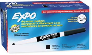 Dymo 86001 Expo 2 Fine Marker Blk 12 Pack