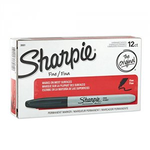 Dymo 30001 Sharpie Fine 12ct Dozen Box Black