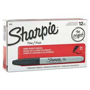 Dymo 30001 Sharpie Fine 12ct Dozen Box Black