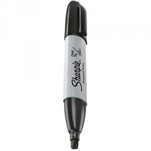 Dymo 38201 Sharpie Chisel 12 Pack Blk