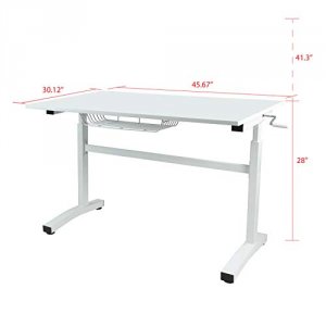 Atlantic 33908024 Sit  Stand Desk White