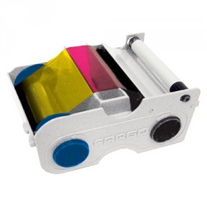 Fargo 44270 Ymcko Starter Cartridge Wcleaning Roller: Full-color Ribbo