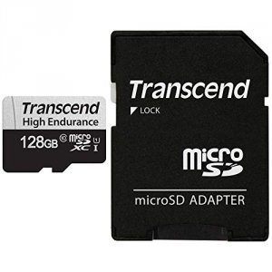 Transcend TS128GUSD350V 128gb Microsd W Adapter U1, High Endurance