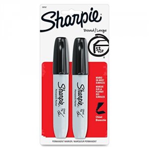 Dymo 38262PP Sharpie Chisel 2pk Blk