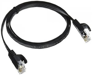 Monoprice 9547 Cat5e Flat Ethernet Patch Cable - 3ft - Black